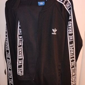 Adidas Black Jacket with White Branding